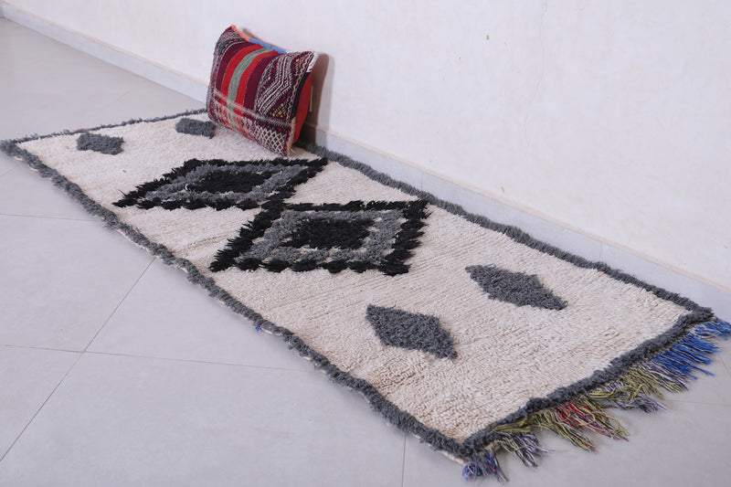 Vintage Berber Hallway Rug 2.6 X 6.5 Feet