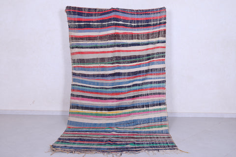 Colourful moroccan handwoven kilim 4.9 FT X 9.1 FT