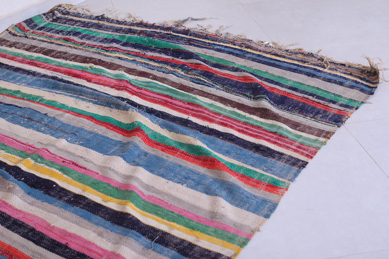 Colourful moroccan handwoven kilim 4.9 FT X 9.1 FT