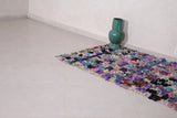 Violet Moroccan Boucherouite rug 3.5 FT X 6.6 FT