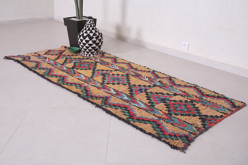 Wonderful Moroccan Runner rug 3 X 7.4 Feet