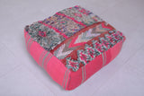 Moroccan handmade berber pink ottoman pouf