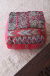 Moroccan handmade berber pink ottoman pouf