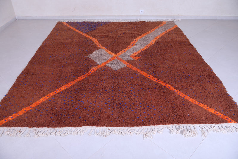 Plush Moroccan rug - Contemporary rug - Brown rug