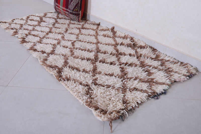 Shaggy Beni Ourain Rug Runner 2.6 X 5.5 Feet