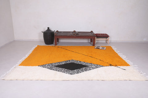 Custom handmade orange rug - Moroccan berber carpet