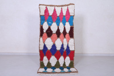 Colorful Moroccan Rug Runner 2.6 X 6.1 Feet