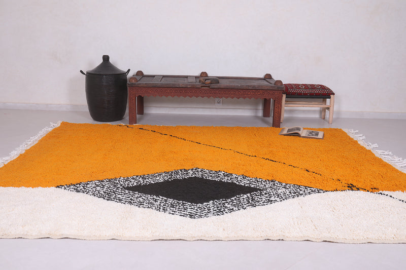 Custom handmade orange rug - Moroccan berber carpet