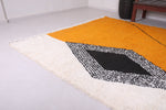 Custom handmade orange rug - Moroccan berber carpet