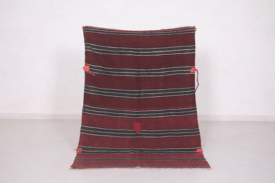 Moroccan handwoven kilim rug 3.6 FT X 5.3 FT