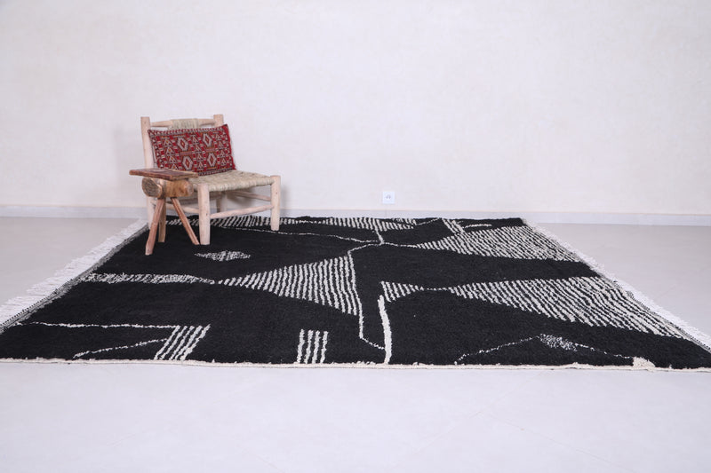 Shag Moroccan rug - Black rug -Custom Rug