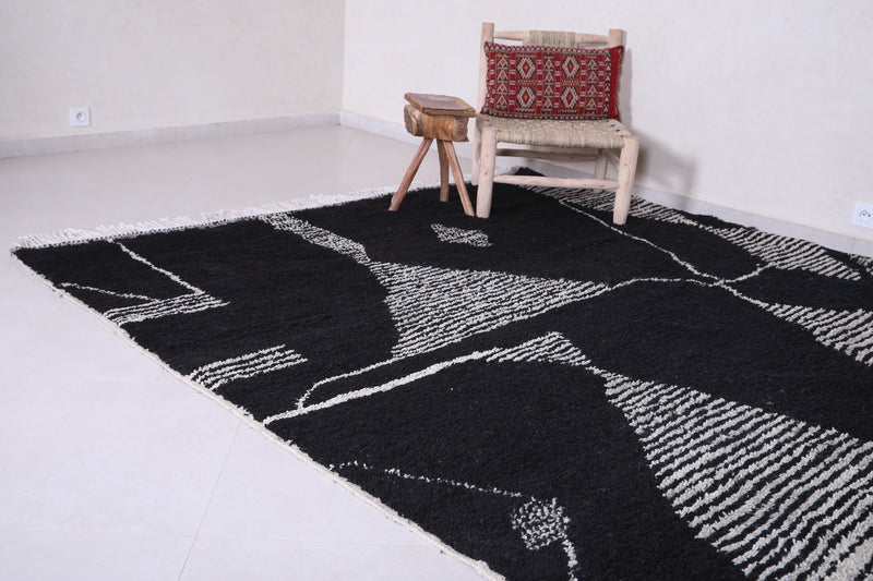 Shag Moroccan rug - Black rug -Custom Rug