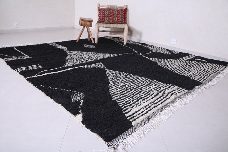 Shag Moroccan rug - Black rug -Custom Rug