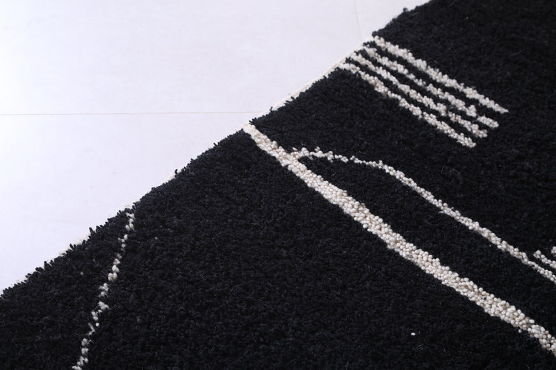 Shag Moroccan rug - Black rug -Custom Rug