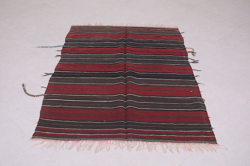 Moroccan flatwoven kilim rug  3.3 FT X 4.9 FT