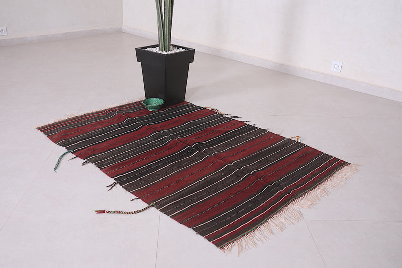 Moroccan flatwoven kilim rug  3.3 FT X 4.9 FT