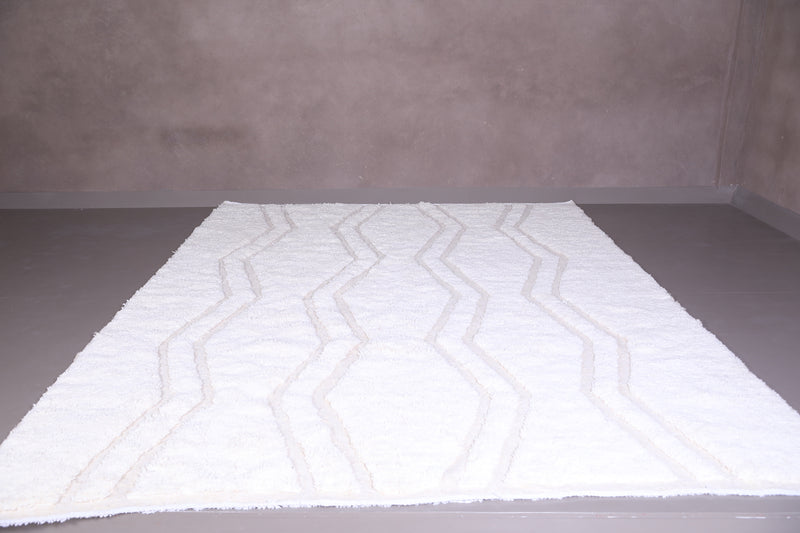 White Moroccan area rug - Custom Wool rug