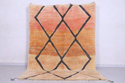 Orange Moroccan berber rug - Handmade Boujaad Rug- Custom Rug