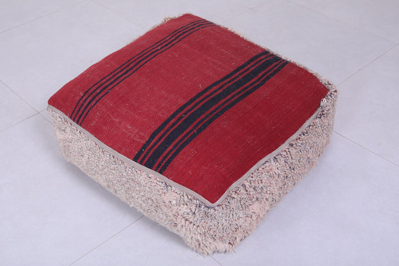 two Moroccan handmade ottoman rug pouf