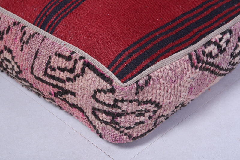 Two moroccan handmade berber rug pouf - kilim pouf