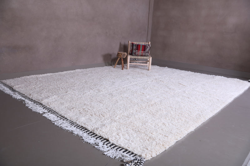 Handmade Berber Simple Rug - All Wool Moroccan Carpet - Custom Rug