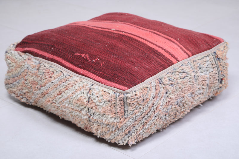 Two handmade ottoman berber rug pouf - kilim pouf