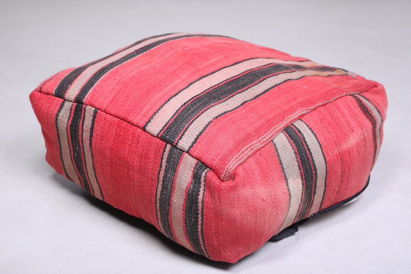 Two Berber Floor Poufs Ottoman for Home Decor - kilim poufs