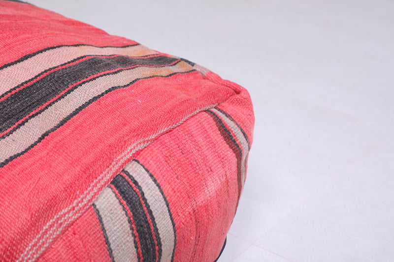 Two Berber Floor Poufs Ottoman for Home Decor - kilim poufs