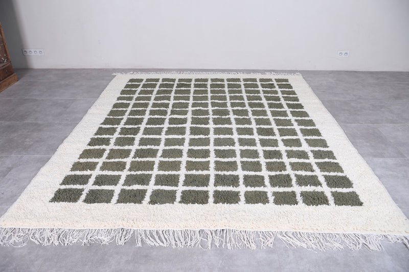 Moroccan Berber Rug - Green squares - Custom area rug