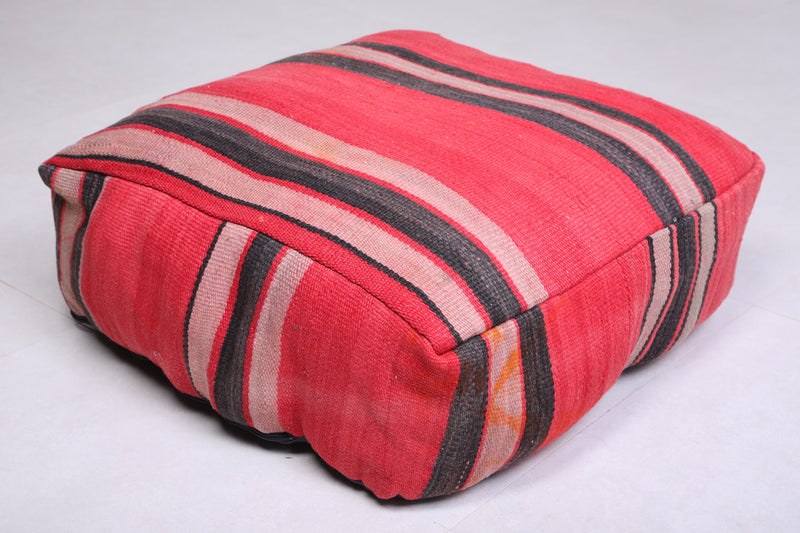 Two Berber Floor Poufs Ottoman for Home Decor - kilim poufs