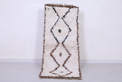 Vintage handmade moroccan berber runner rug 2.2 FT X 5.9 FT