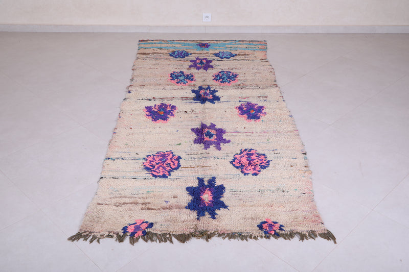 Vintage handmade runner rug 3.9 FT X 5.6 FT