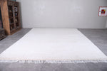 White Handmade Wool Rug - Custom Beni Ourain Rug