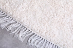 White Handmade Wool Rug - Custom Beni Ourain Rug