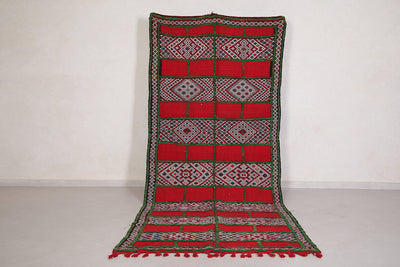 Handmade Moroccan Runner Rug 4.6 X 10.6 Feet