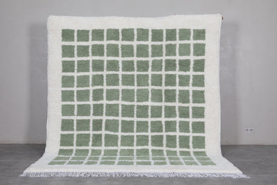 Moroccan Green checkered rug - Checkered rug - Moroccan rug