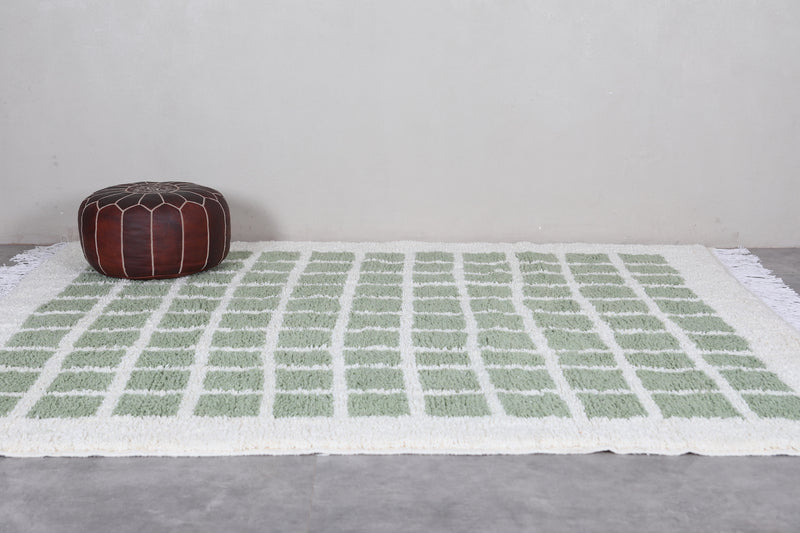 Moroccan Green checkered rug - Checkered rug - Moroccan rug