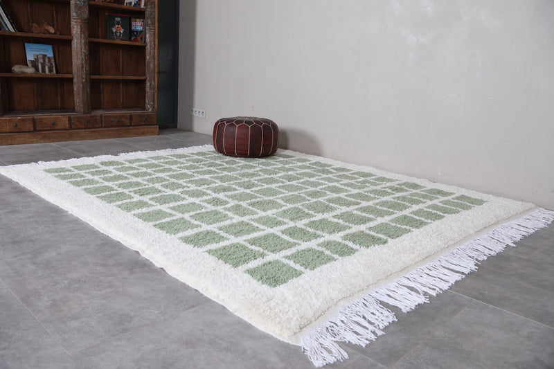 Moroccan Green checkered rug - Checkered rug - Moroccan rug