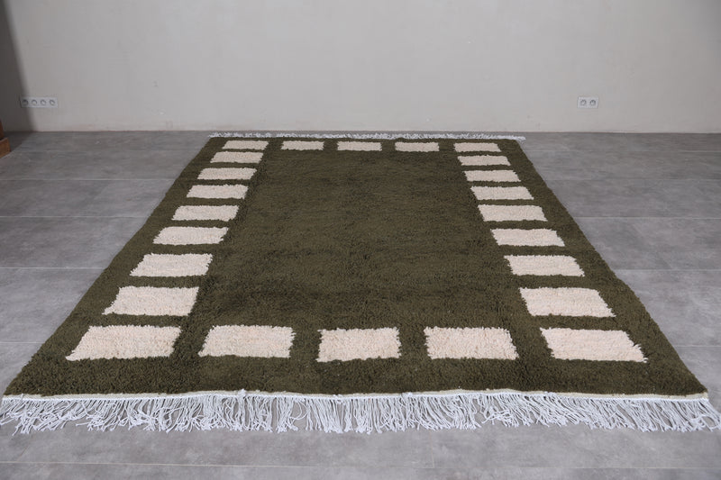 Beni ourain rug Green - Custom Moroccan area rug