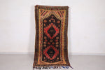 Old Moroccan rug 3.7 X 7.8 Feet