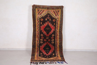 Old Moroccan rug 3.7 X 7.8 Feet