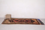 Old Moroccan rug 3.7 X 7.8 Feet