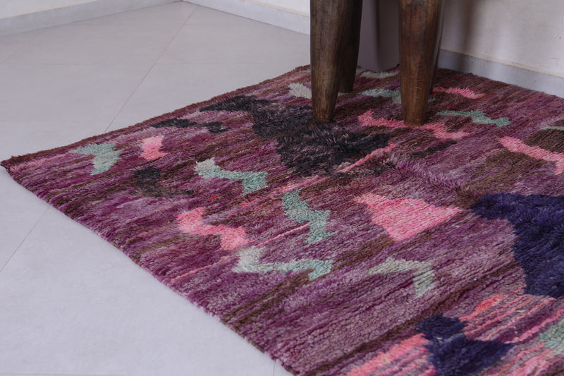 Colourful handmade moroccan contemporary rug 4.8 FT X 7.9 FT