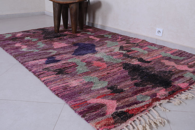 Colourful handmade moroccan contemporary rug 4.8 FT X 7.9 FT