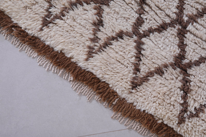 Beige and Brown Beni Ourain Rug 2.8 X 4.8 Feet