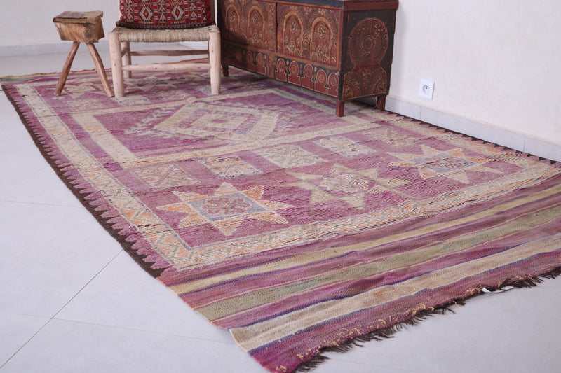 purple moroccan runner rug 5.5 X 14.4 Feet