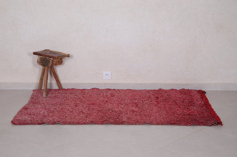 Red Moroccan rug 3.3 FT x 5.7 FT