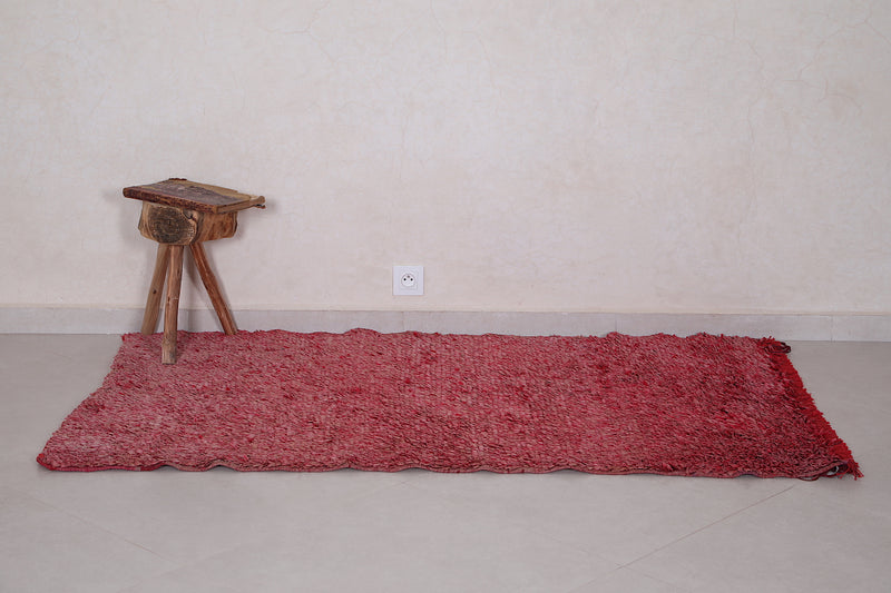 Red Moroccan rug 3.3 FT x 5.7 FT