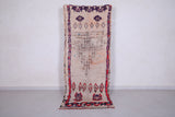 Vintage handmade runner rug 3.1 FT X 7.7 FT