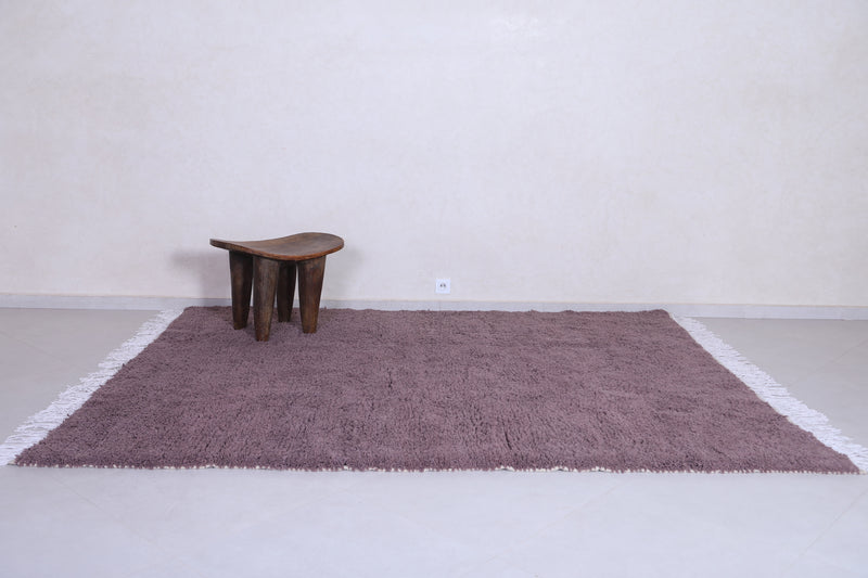 Custom Moroccan solid rug - Moroccan rug Dark purple